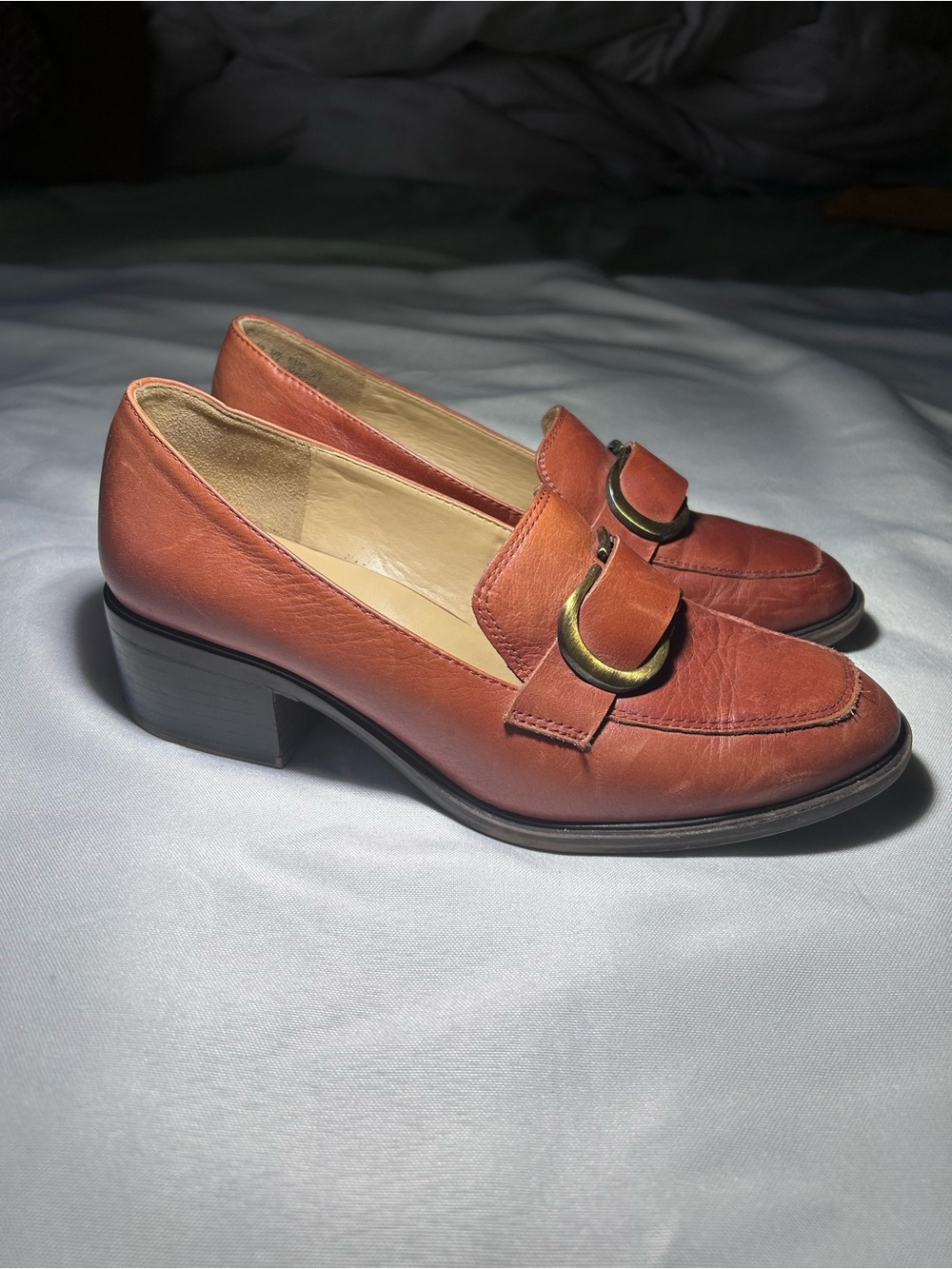 Naturalizer Pascal Leather Buckle Loafers Sz 7.5